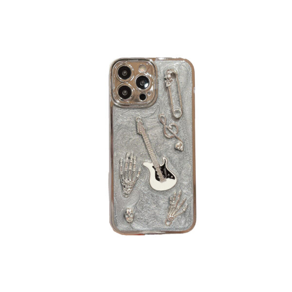 Cement Gray Metal Guitar Electroplating Protective Cover Phone Case - Image 2