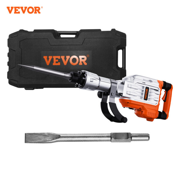 VEVOR Demolition Jack Hammer Concrete Breaker 3500W Electric Hammer 2 Chisel Bits - Image 8