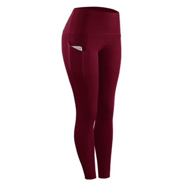 Women Compression Skinny Fitness Leggings Women Stretch Sportswear Casual Leggings Pants with Pocket - Image 2