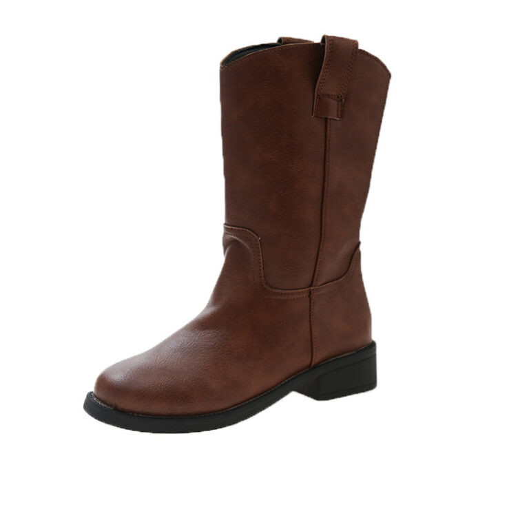 Loose Large Circumference Retro V Cut Western Martin Boots - Image 4