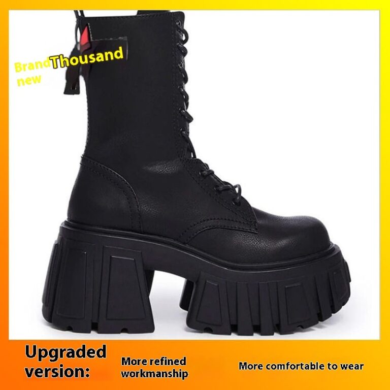 Ultra-light Thick Bottom British Mid-calf Martin Boots - Image 6