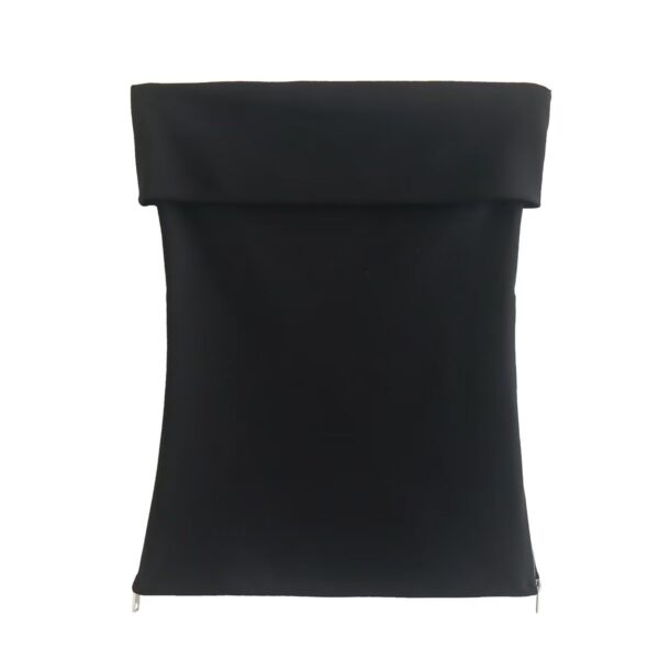 Women's Fashion Solid Color Zipper Slim Fit Tube Top - Image 4