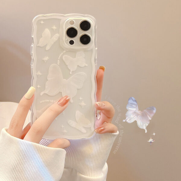 Simple Butterfly Modern Transparent Women's Phone Case - Image 7