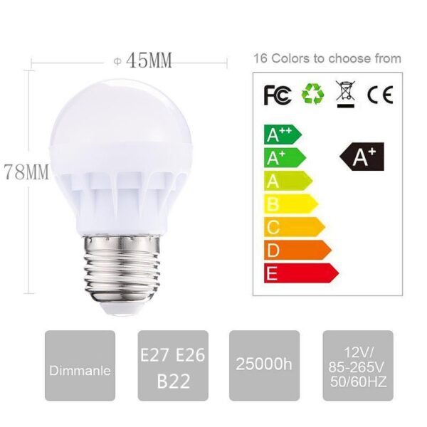 Colorful led bulb light rgb 3w bulb full color bulb - Image 6