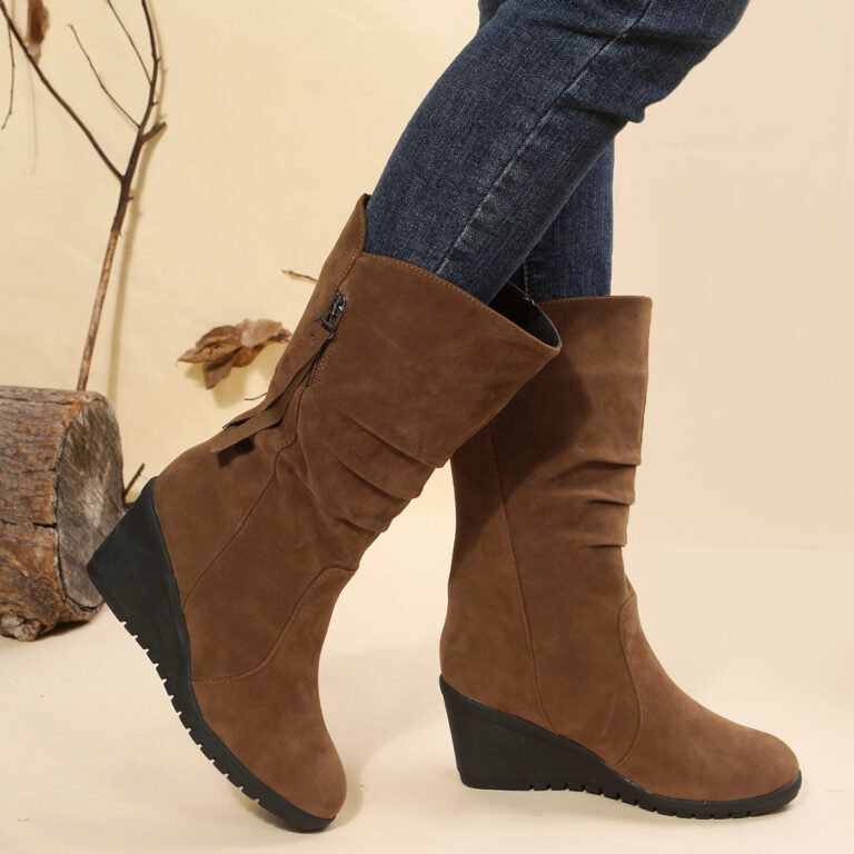 Large Size Low Heel Round Toe Women's Martin Boots