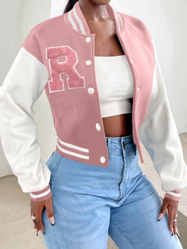 Women's Polyester Baseball Jacket - Image 4