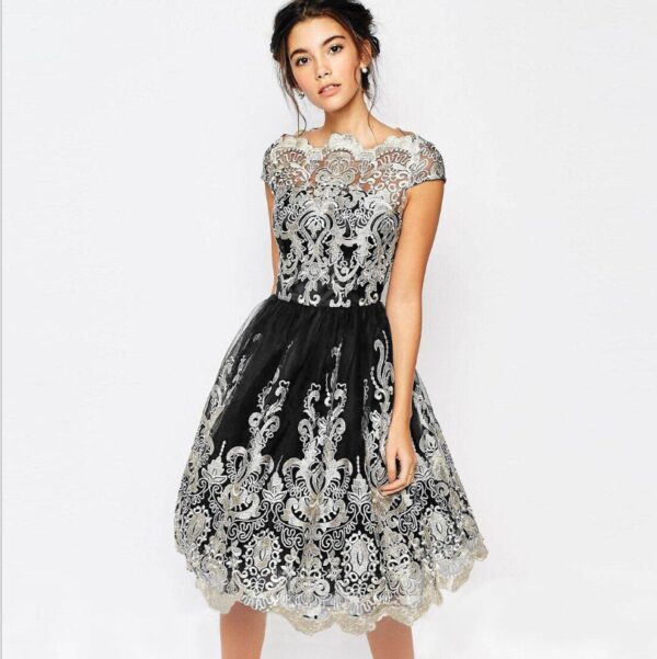 Lace patchwork dress - Image 2