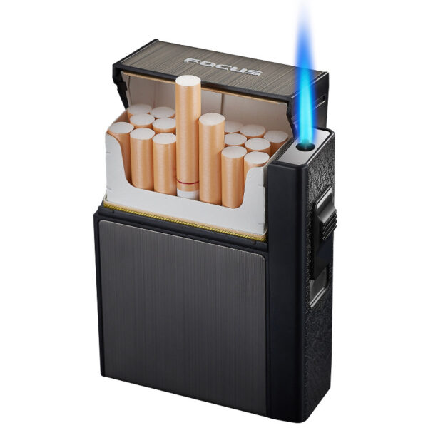 Cigarette Case Inflatable Windproof Lighter Portable Direct Flush - Image 5