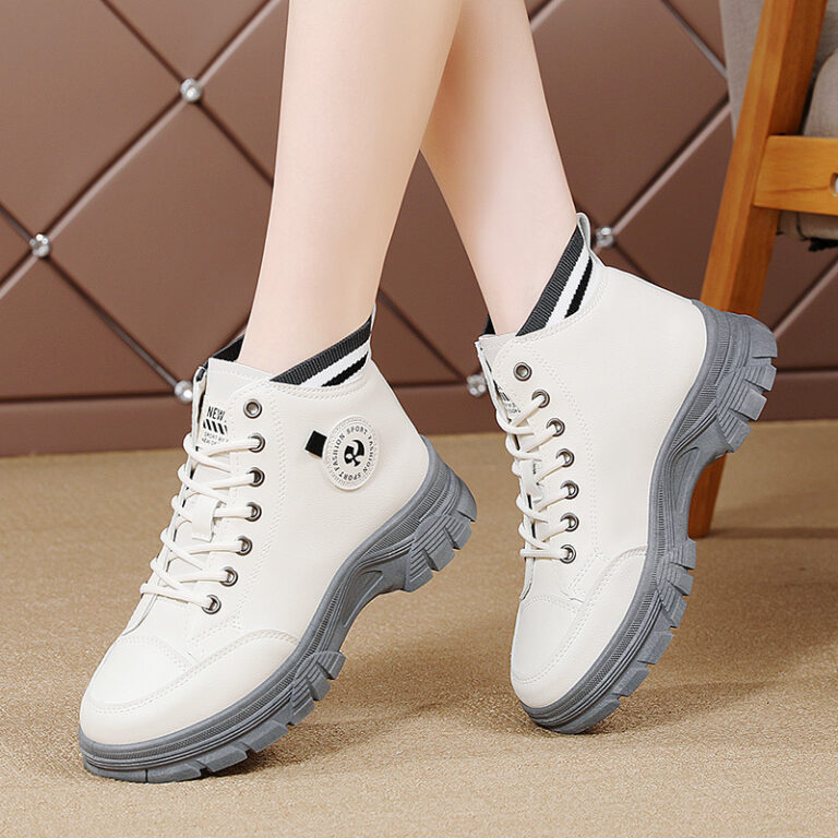 Fall High Top Sneakers White Internet Celebrity Student Casual Shoes - Image 5