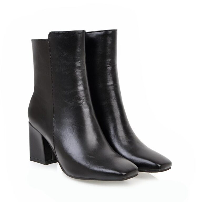 high-heeled ankle boots - Image 2