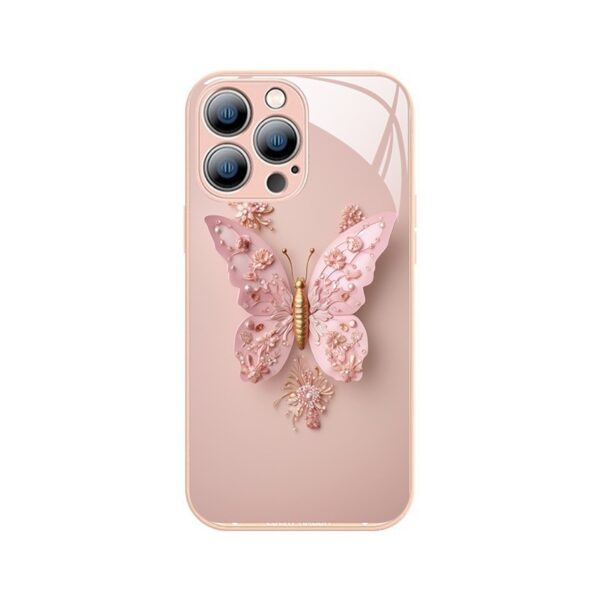 Fairy Butterfly Glass Phone Case - Image 2