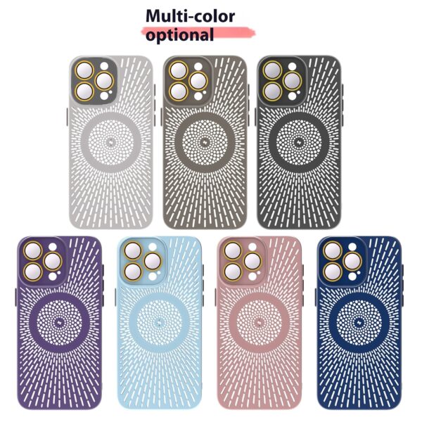 Phone Case Breathable Heat Dissipation Network Shell Magnetic Charging Skin Feeling Protective Cover - Image 9