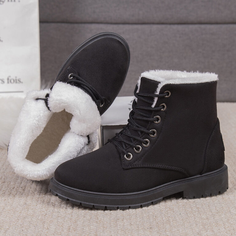 Snow Boots Fleece-lined Thickened Shoes Winter Warm Non-slip - Image 5