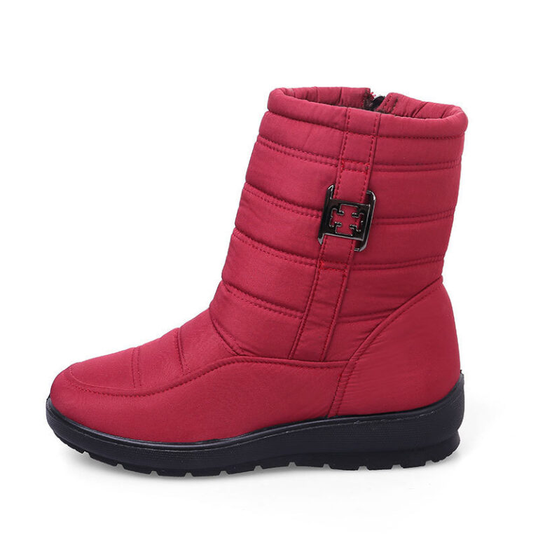 Women's flat-bottomed plus size warm snow boots - Image 2