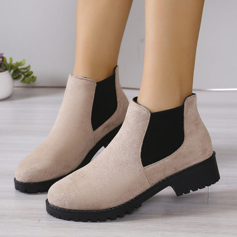 Women's Fashion Personality Chunky Heel Ankle Boots - Image 5