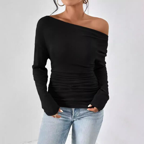 Off-the-shoulder Asymmetric Neckline Top - Image 4