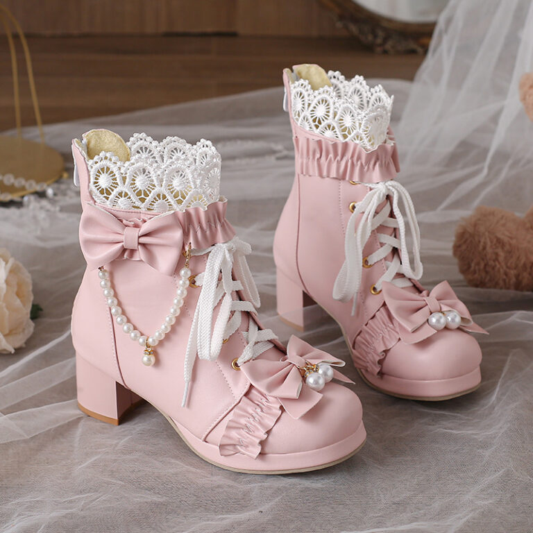 Sweet Bow Beaded Women's Boots - Image 4