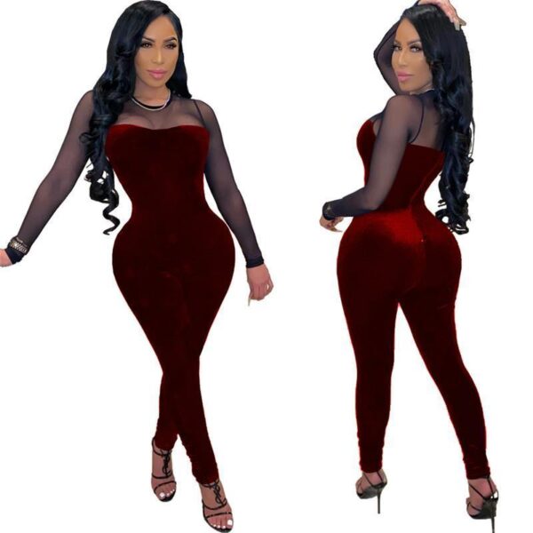 Ladies Jumpsuit Long Sleeve Designer Sexy Elegant Fashion Slim Fit Pullover Comfortable - Image 5