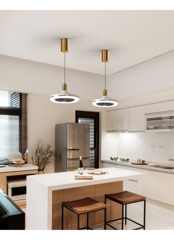 Restaurant Bar Modern Simple Small Ceiling Fan Light - Image 3