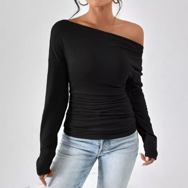 Off-the-shoulder Asymmetric Neckline Top - Image 5