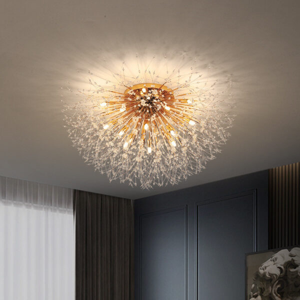 Dandelion Bedroom Crystal Ceiling Lamp - Image 6