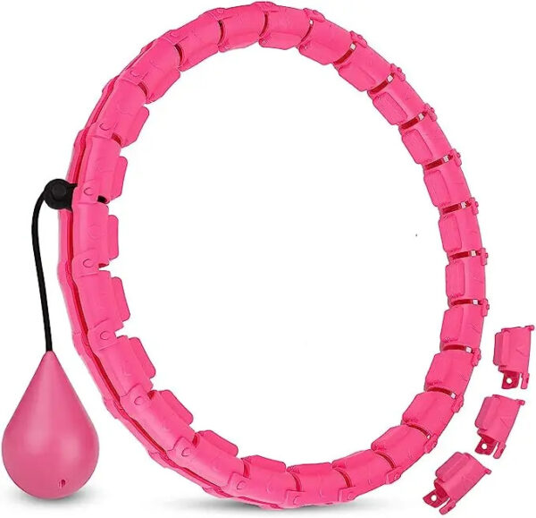 Weighted Hoola Exercise Fit Hoops Plus Size For Weight Loss, 2 In 1 Weight Loss 24 Detachable Knots Fitness Abdomen Equipment Hoops Adjustable Auto-Spinning Ball For Women - Image 6