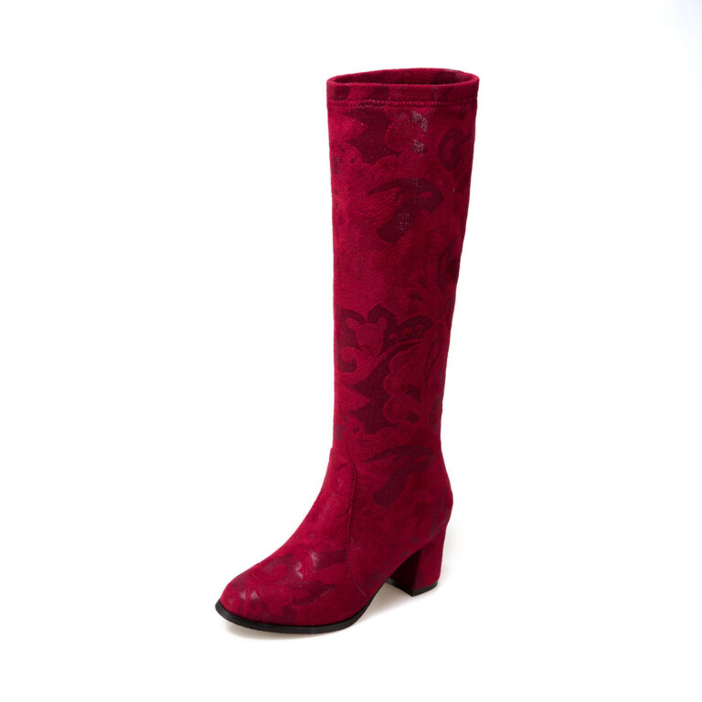 Women's high tube pattern boots - Image 3