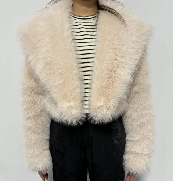 Fur Coat Women's Long Sleeve - Image 6