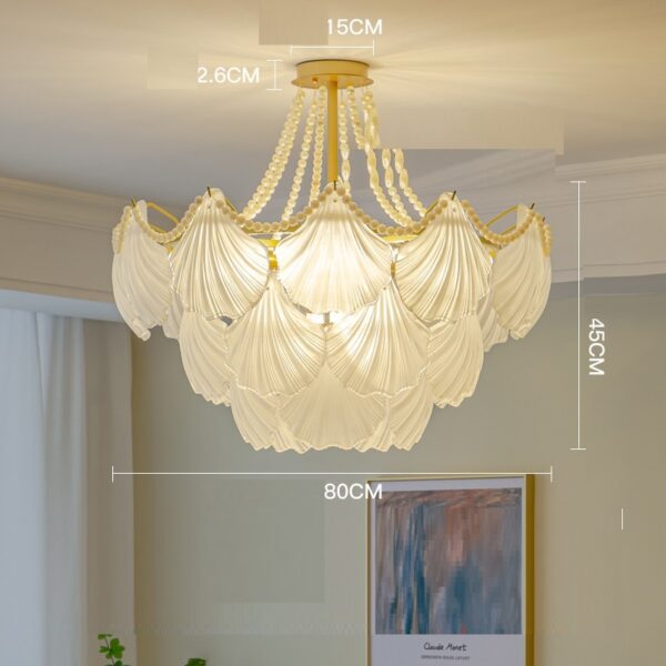 Luxury Pearl Shell Glass Living Room Pendant Lamp - Image 3