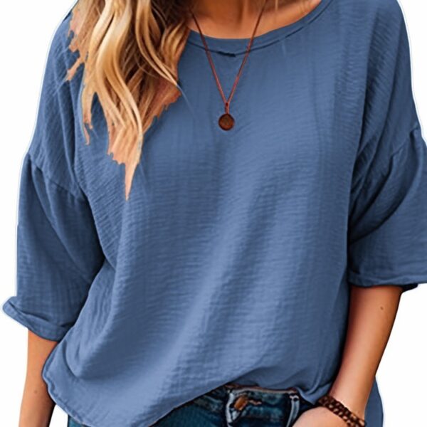 Fashion Women's Wear Comfortable Three-quarter-length-sleeved T-shirt - Image 6