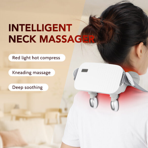 Home Intelligent Voice 3-speed Hot Compress Dredge Massage Instrument