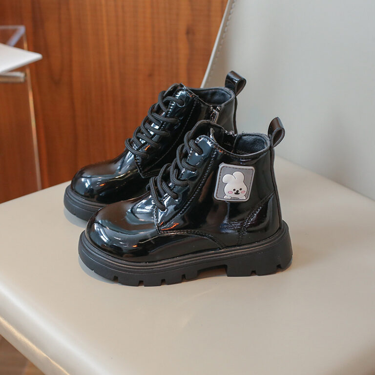 Children's Leather Boots Patent Leather Card Boy Cute - Image 8