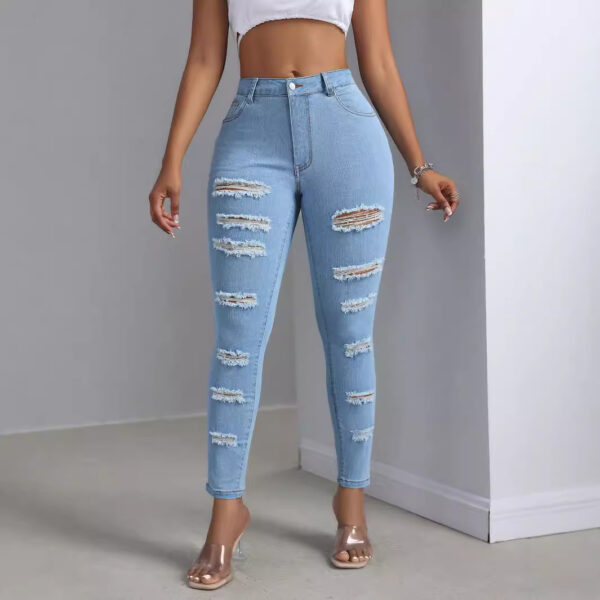 Fashion Personality Women's Ripped Jeans Trousers - Image 5