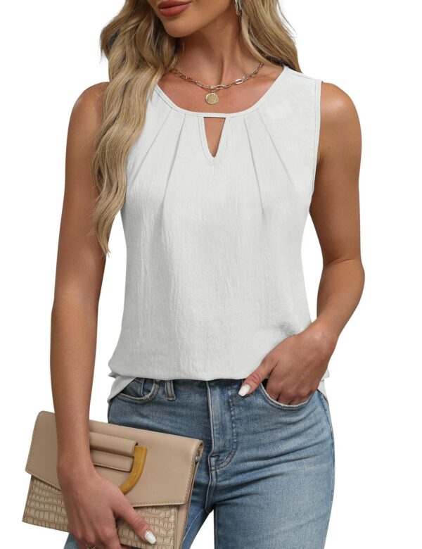 Women's Pleated T-shirt Chiffon Vest - Image 7