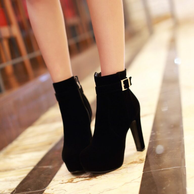 Autumn And Winter Women's Martin Boots Thick Heel High Heels - Image 5