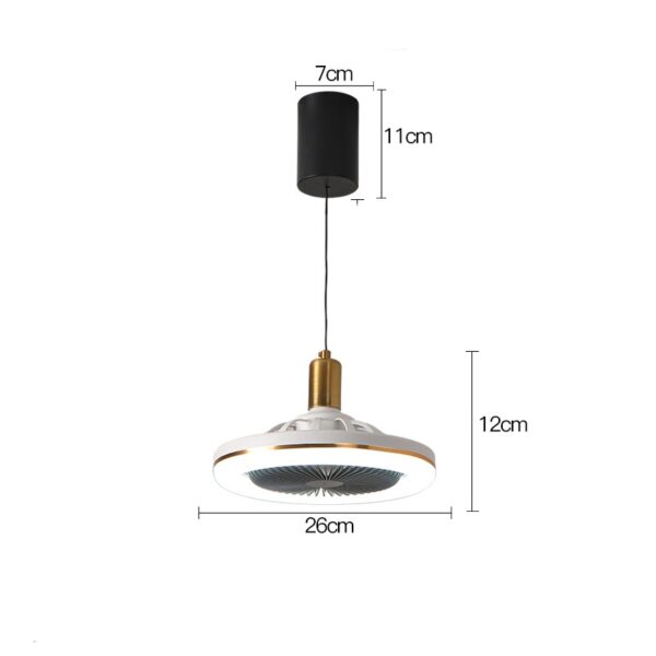 Restaurant Bar Modern Simple Small Ceiling Fan Light - Image 7