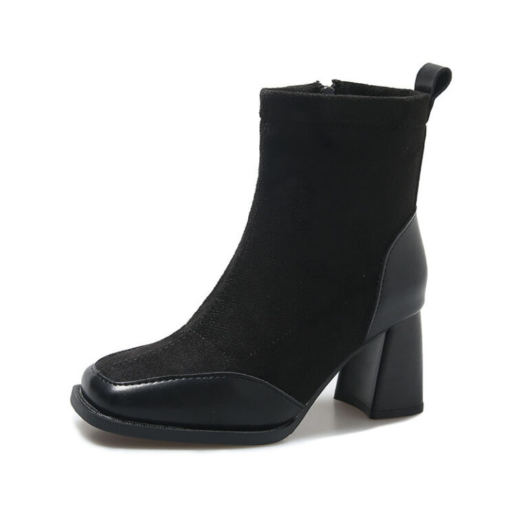 Fat Feet British Style Chunky Heel Booties - Image 7