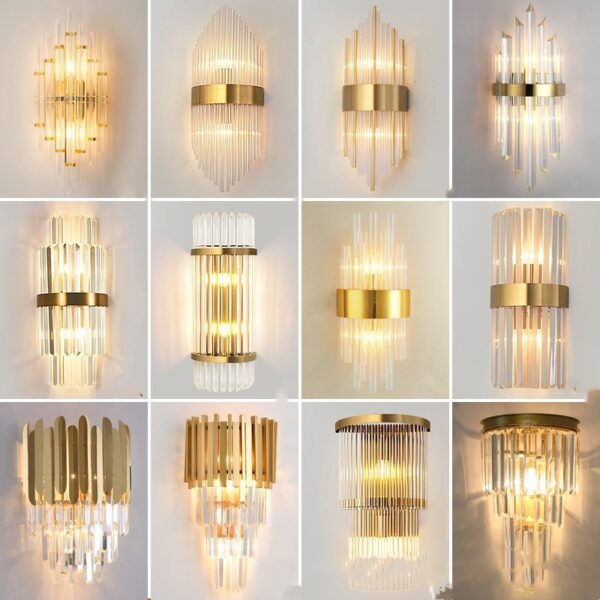 Modern Living Room Light Luxury Crystal Creative Wall Lamp - Image 8