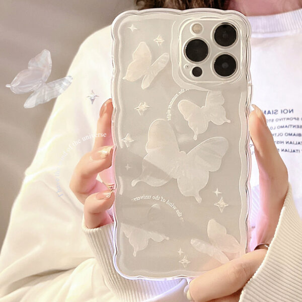 Simple Butterfly Modern Transparent Women's Phone Case