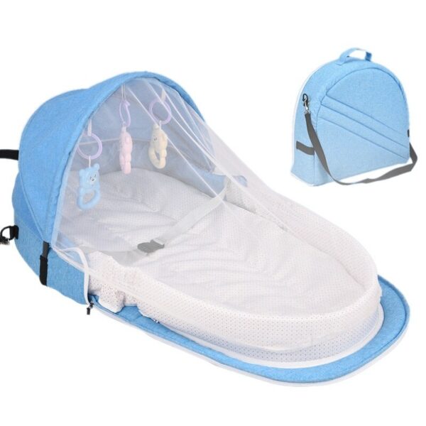 Baby Bed Travel Sun Protection Mosquito Net With Portable Bassinet Baby Foldable Breathable Infant Sleeping Basket - Image 4