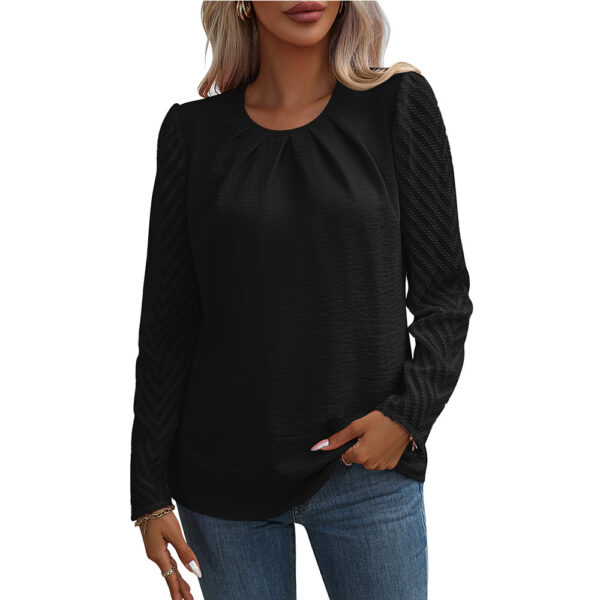 Chiffon Sheer Long Sleeve Temperament Shirt - Image 3