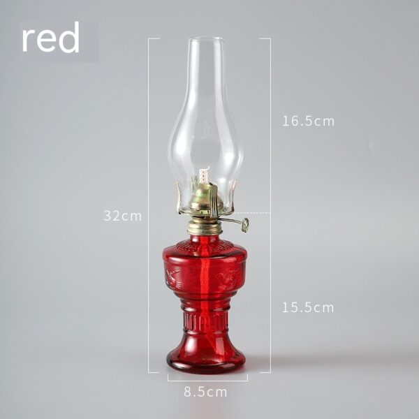 Retro Vintage Glass Kerosene Lamp - Image 7