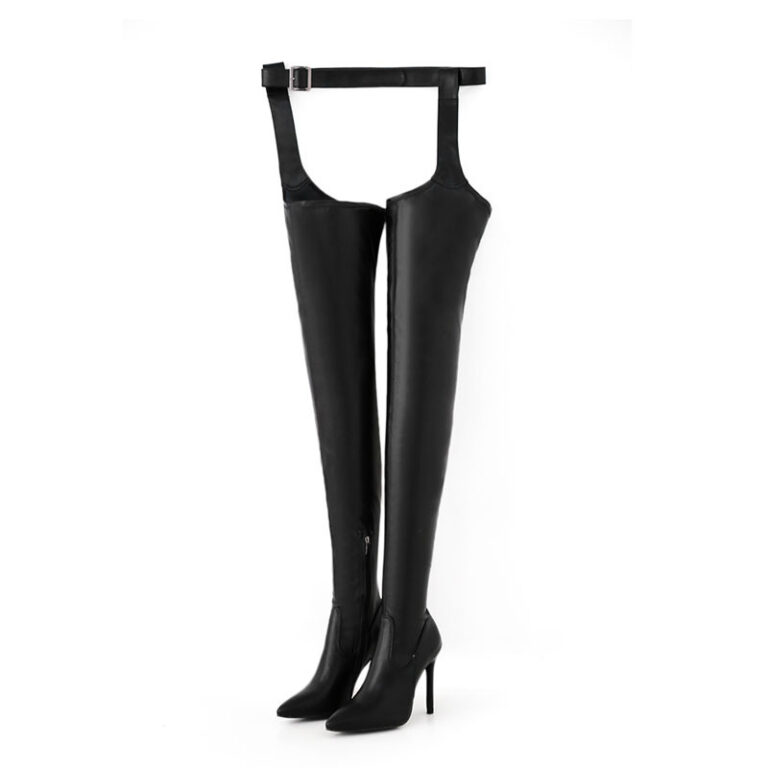 Stiletto Heel Pointed Toe Over-the-knee Pants Boots - Image 2