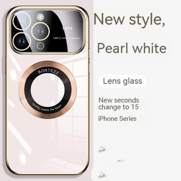 Apple 14 Phone Case Seconds To 15 Large Windows Baked Porcelain Without Logo Magnetic Suction Simple High - Image 9