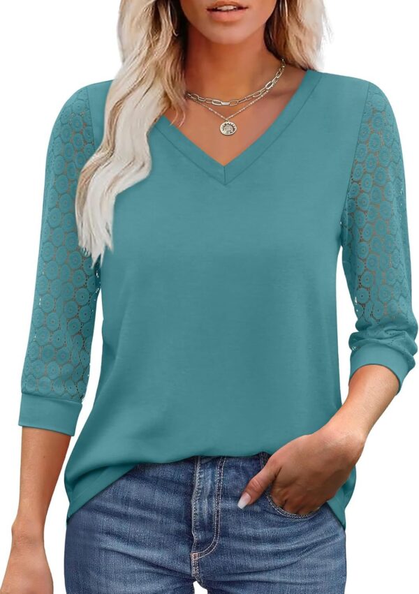 Hollow-out Lace Tops Casual Loose - Image 3