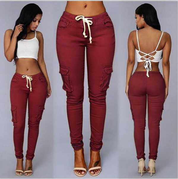 Women's multi-bag casual pants - Image 9