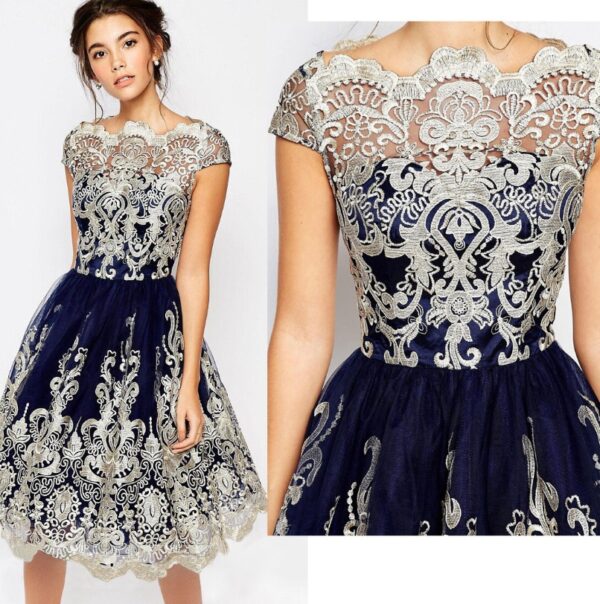 Lace patchwork dress - Image 3