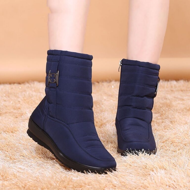 Women's flat-bottomed plus size warm snow boots - Image 6