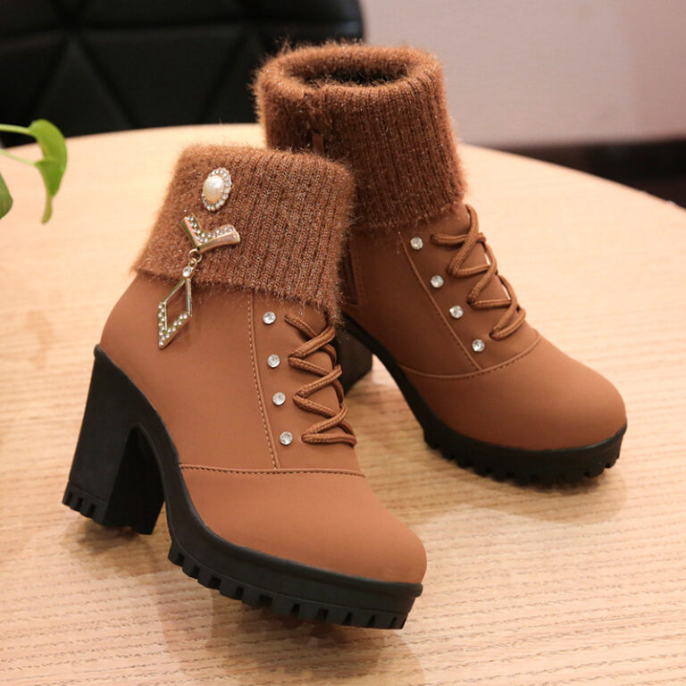 Women's Martin boots with wool and cashmere - Image 4