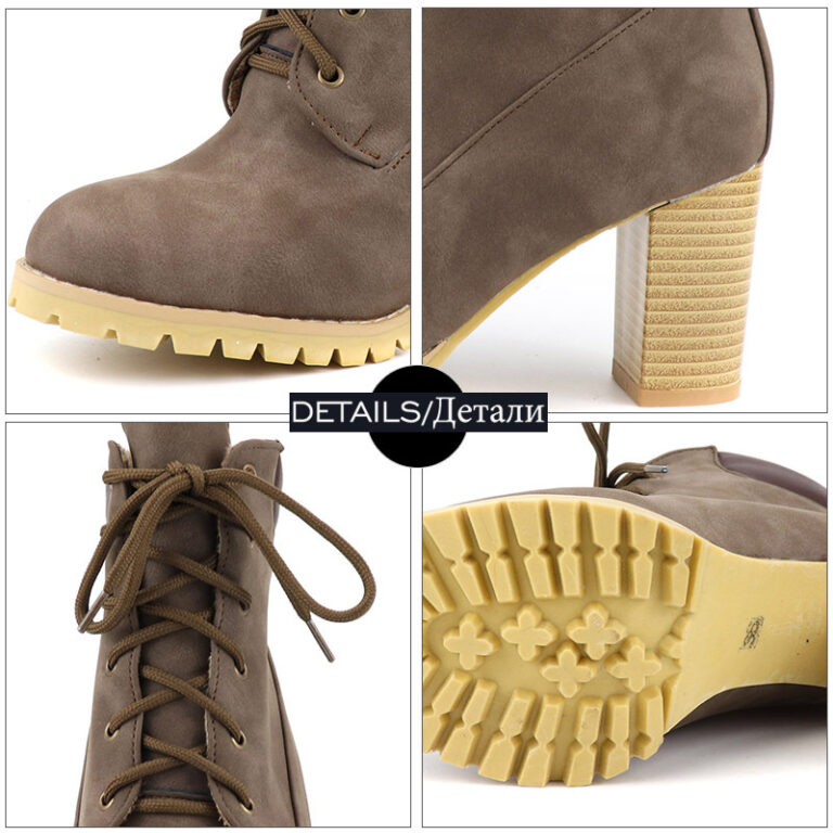 Foreign trade style front lace-up ankle boots - Image 3